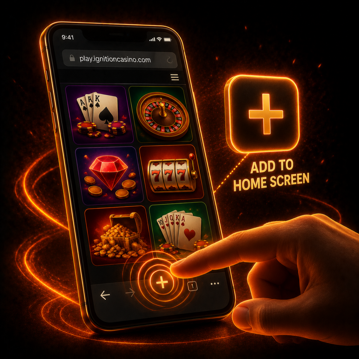 Ignition Casino on iPhone